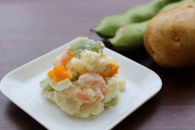 そら豆とえびのポテトサラダ